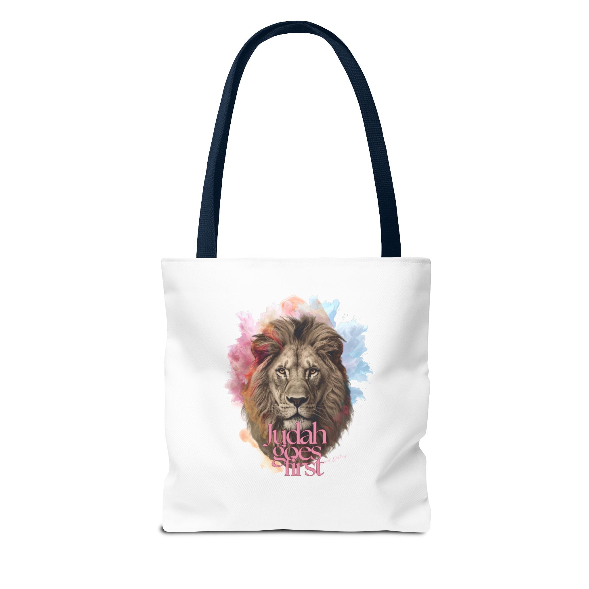 Lion Watercolor Tote Bag — "Judah" Bold Graphic Canvas Tote