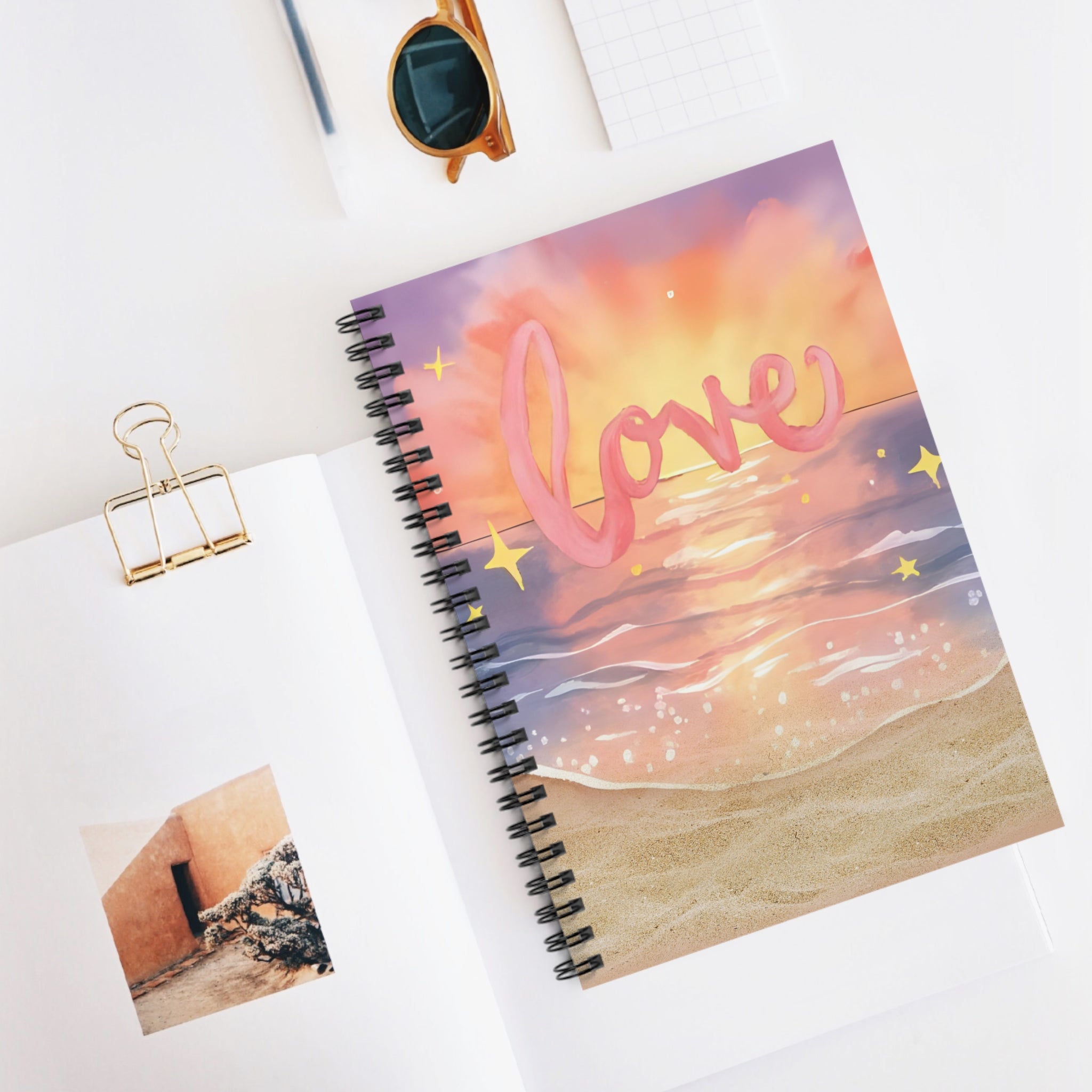 Spiral Notebook Love  — Ruled Journal for Sunset-Inspired Notes