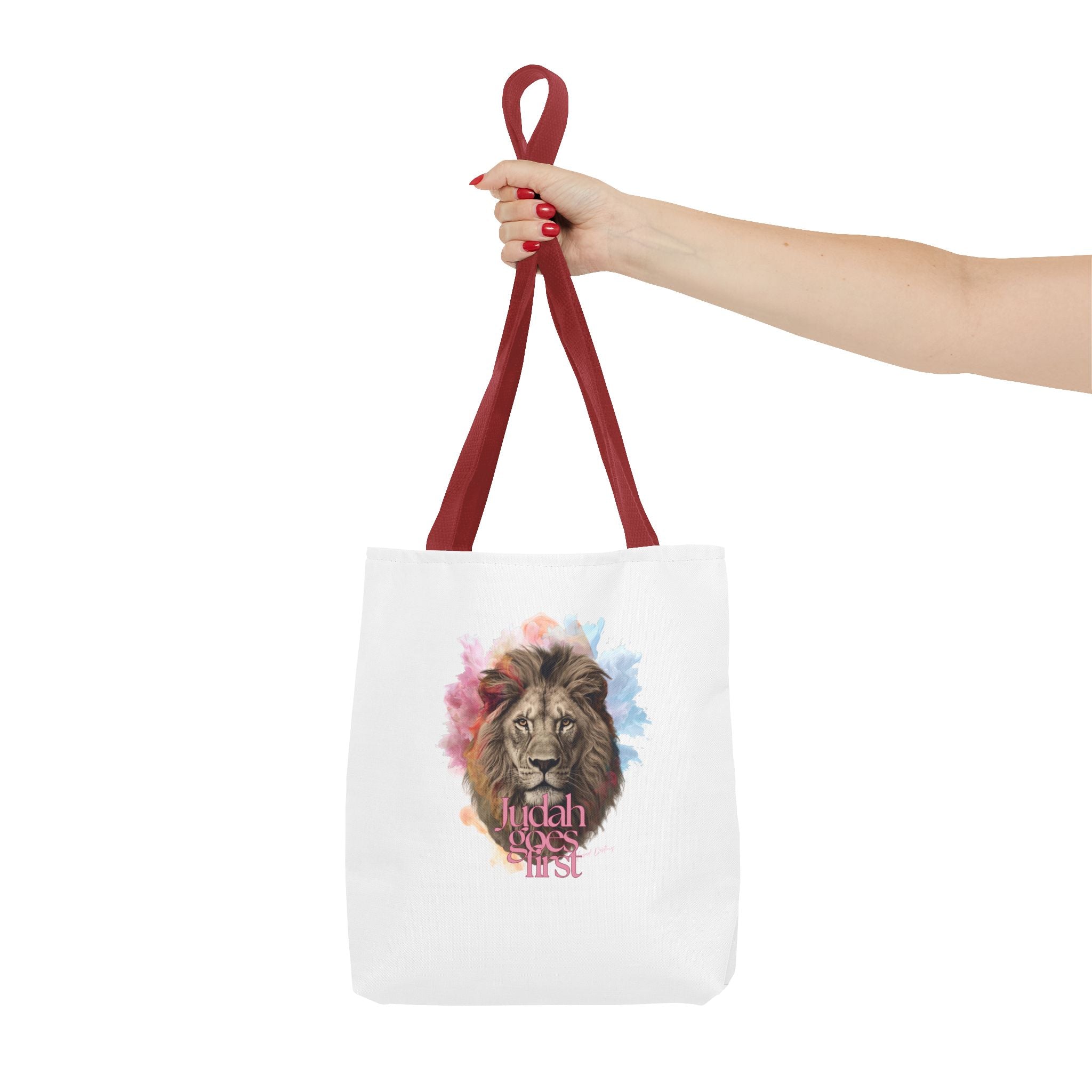 Lion Watercolor Tote Bag — "Judah" Bold Graphic Canvas Tote