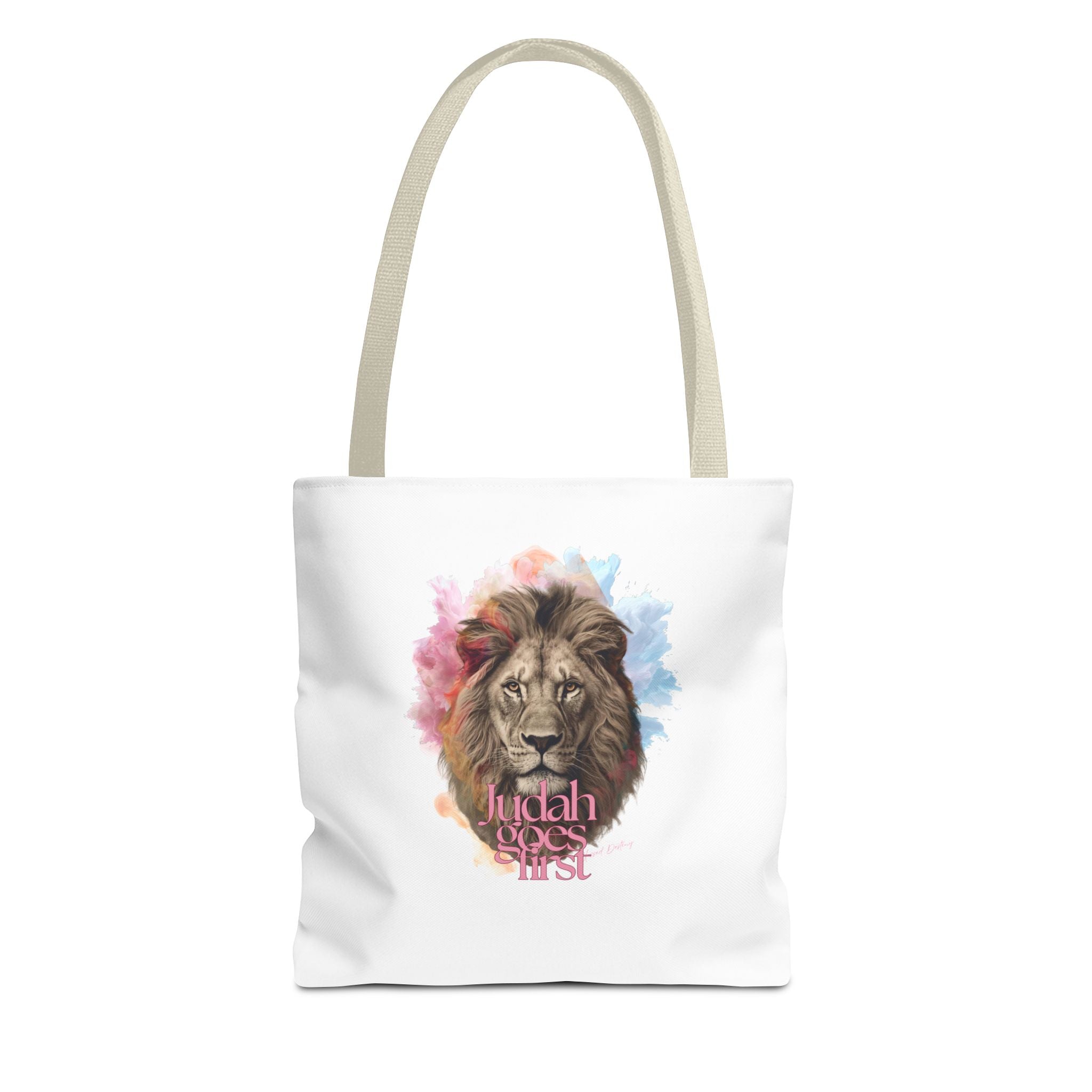 Lion Watercolor Tote Bag — "Judah" Bold Graphic Canvas Tote