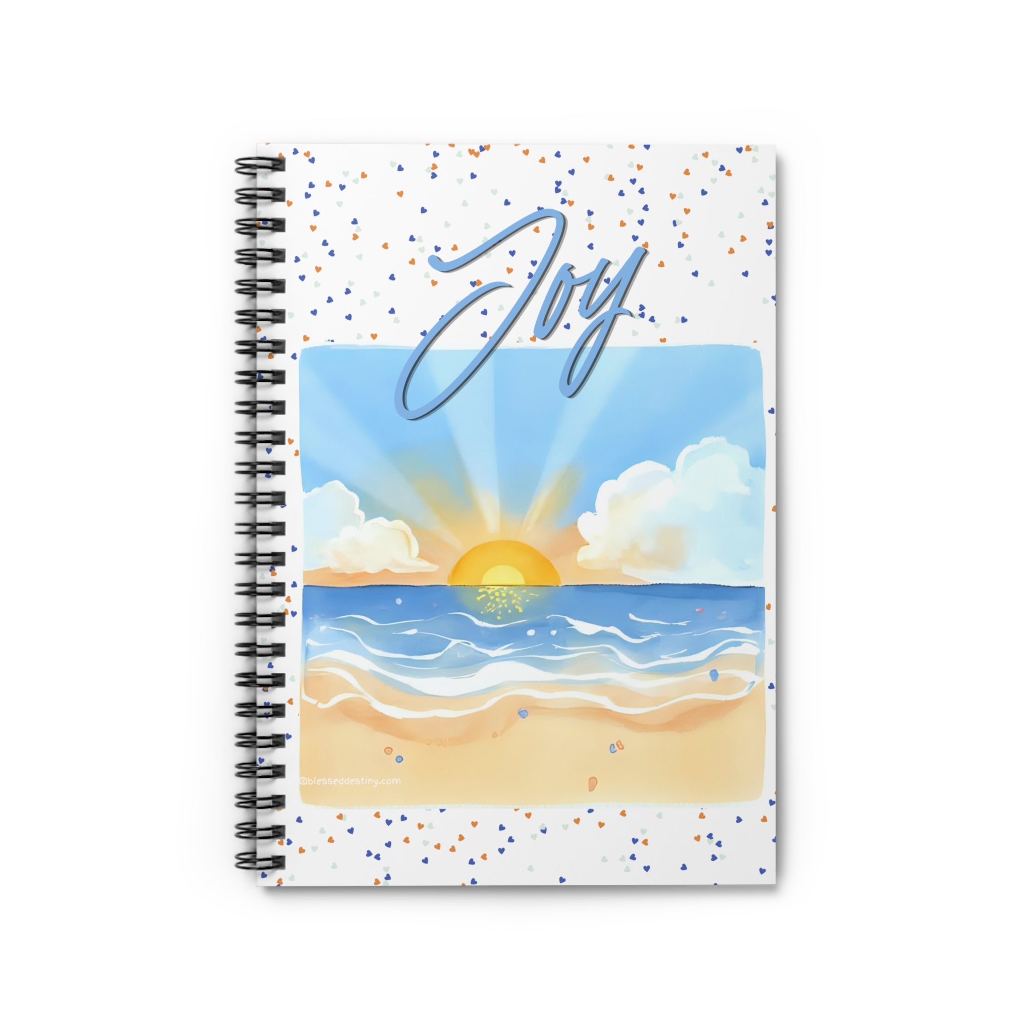 Spiral Notebook Joy Sunrise Beach — Ruled Lined Journal