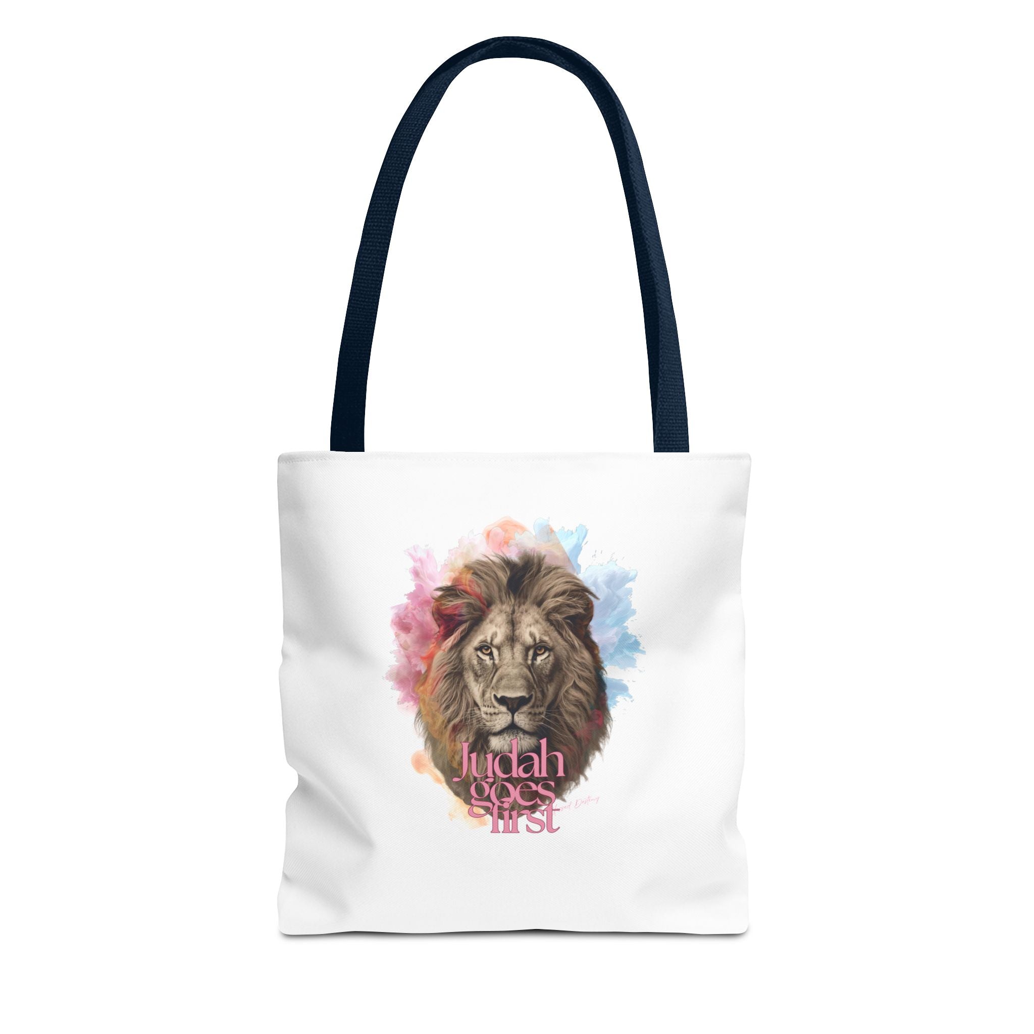 Lion Watercolor Tote Bag — "Judah" Bold Graphic Canvas Tote