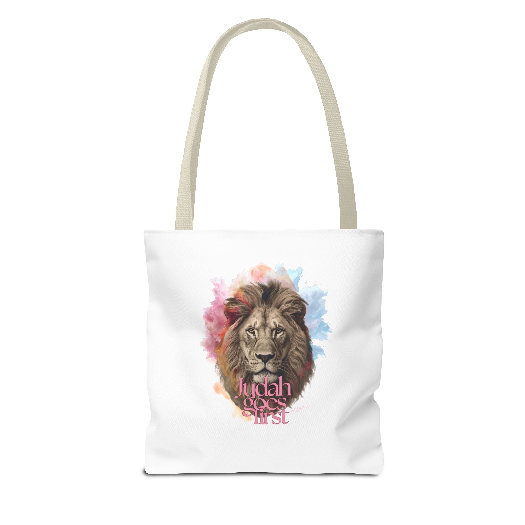 Lion Watercolor Tote Bag — "Judah" Bold Graphic Canvas Tote