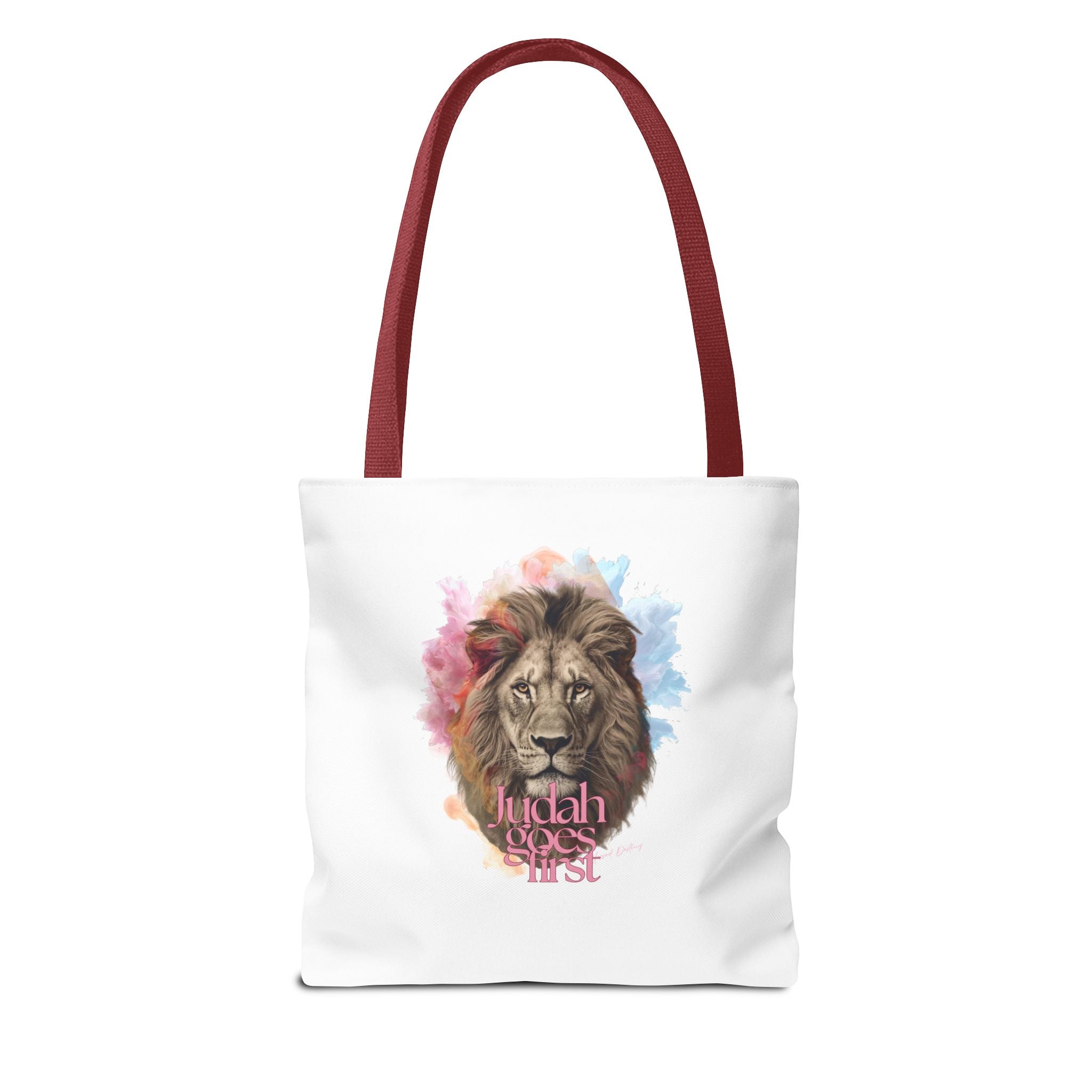 Lion Watercolor Tote Bag — "Judah" Bold Graphic Canvas Tote