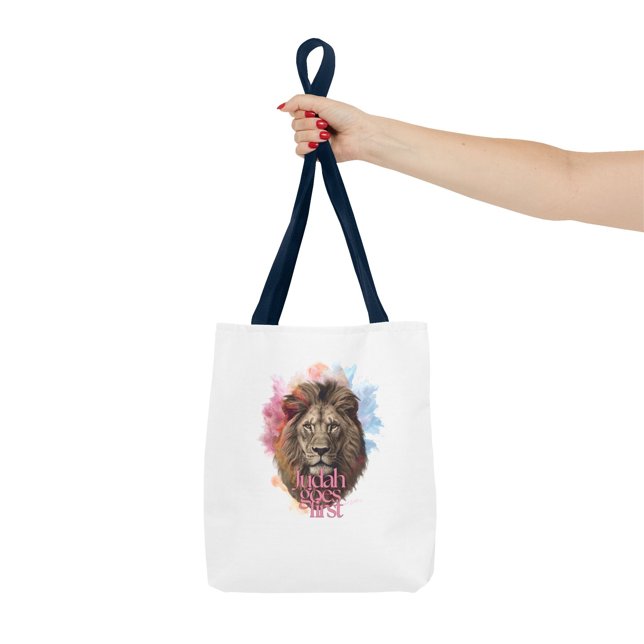 Lion Watercolor Tote Bag — "Judah" Bold Graphic Canvas Tote