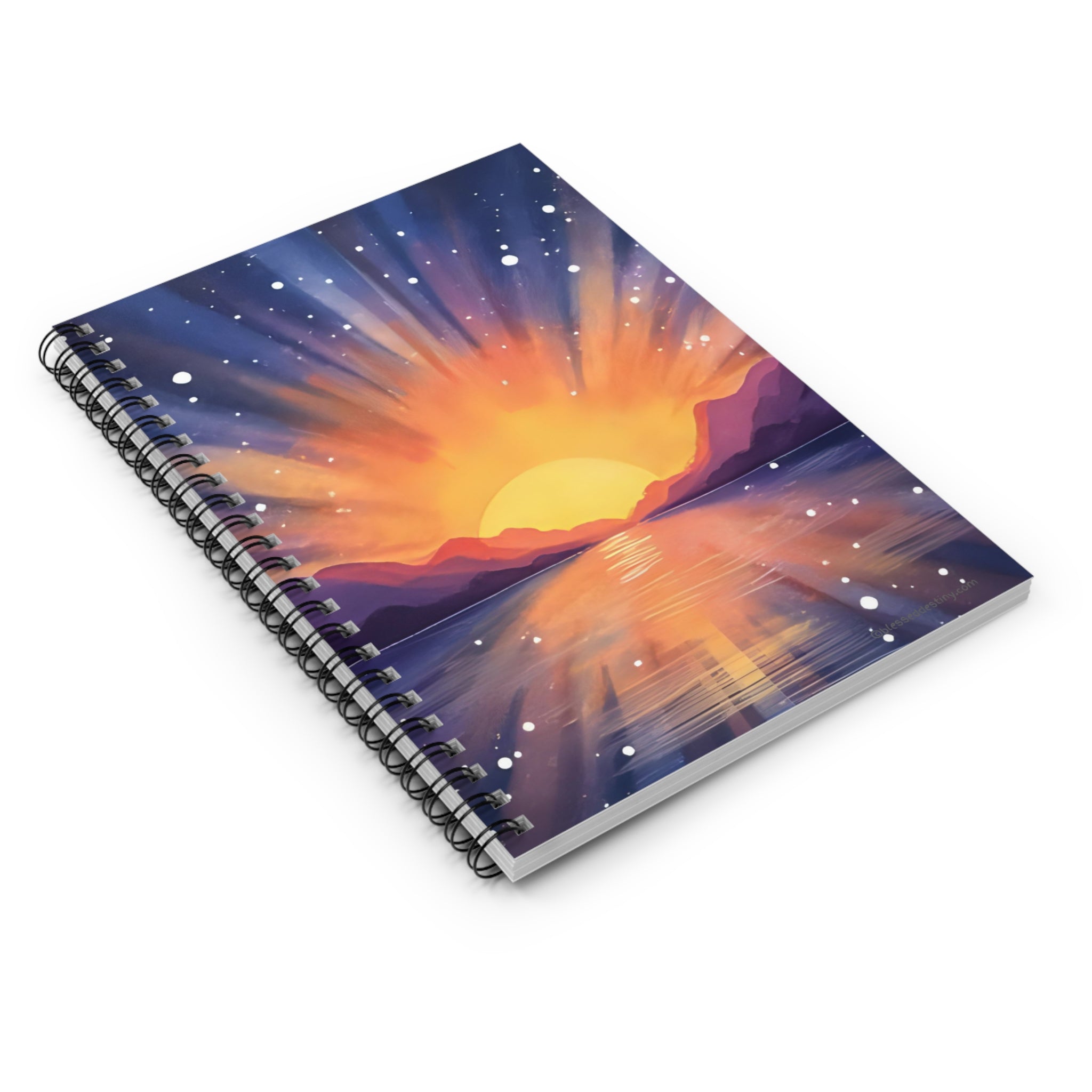 Spiral Notebook Sunset Reflection – Ruled Journal for Writing, Notes & Gifts