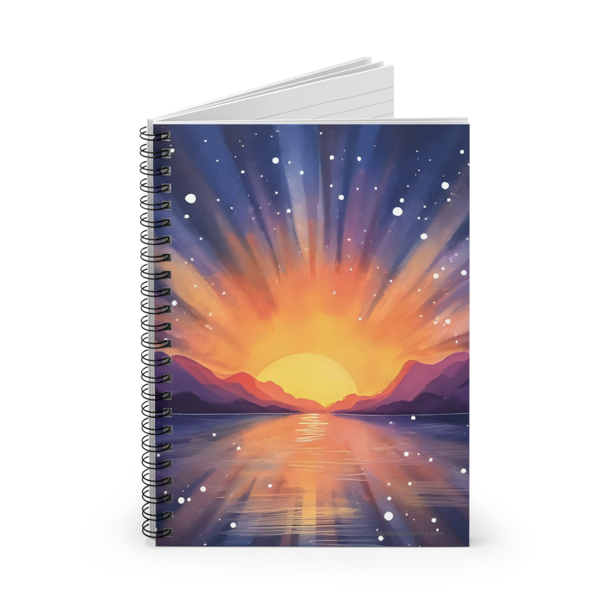 Spiral Notebook Sunset Reflection – Ruled Journal for Writing, Notes & Gifts