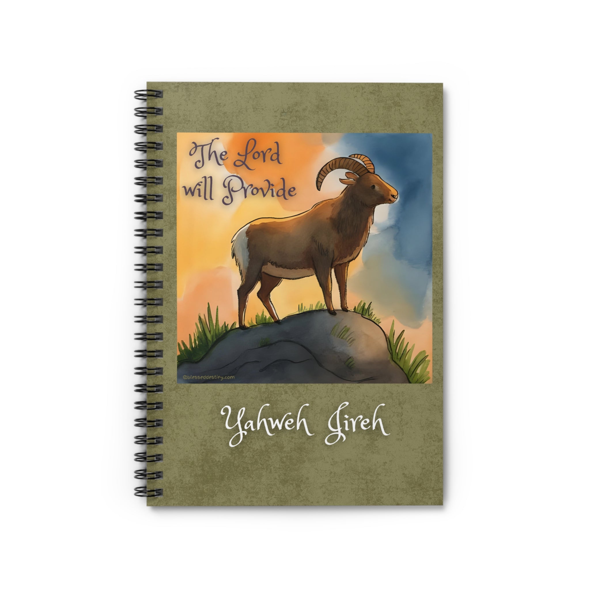 Spiral Notebook Yahweh Jireh — "The Lord Will Provide" Inspirational Journal