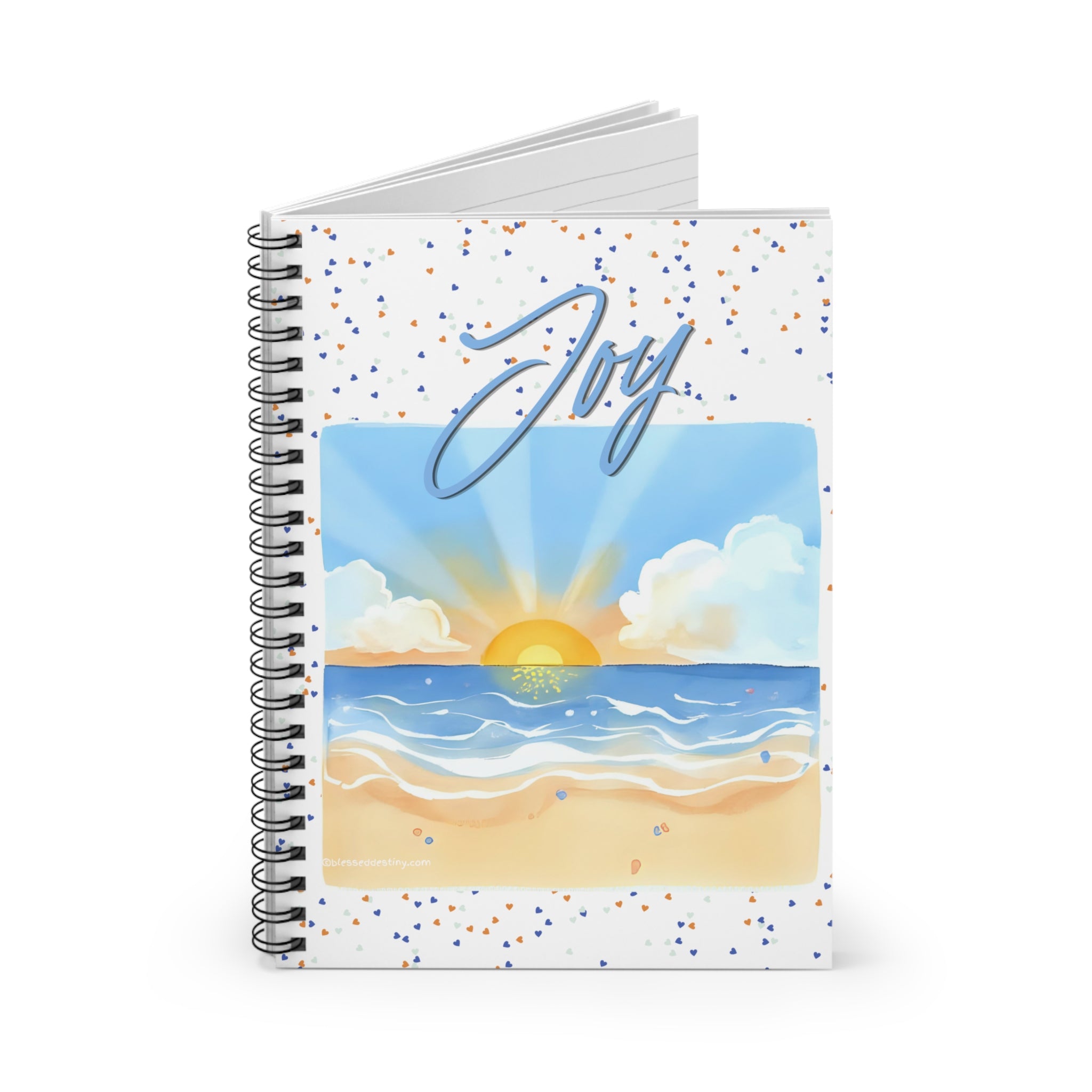Spiral Notebook Joy Sunrise Beach — Ruled Lined Journal