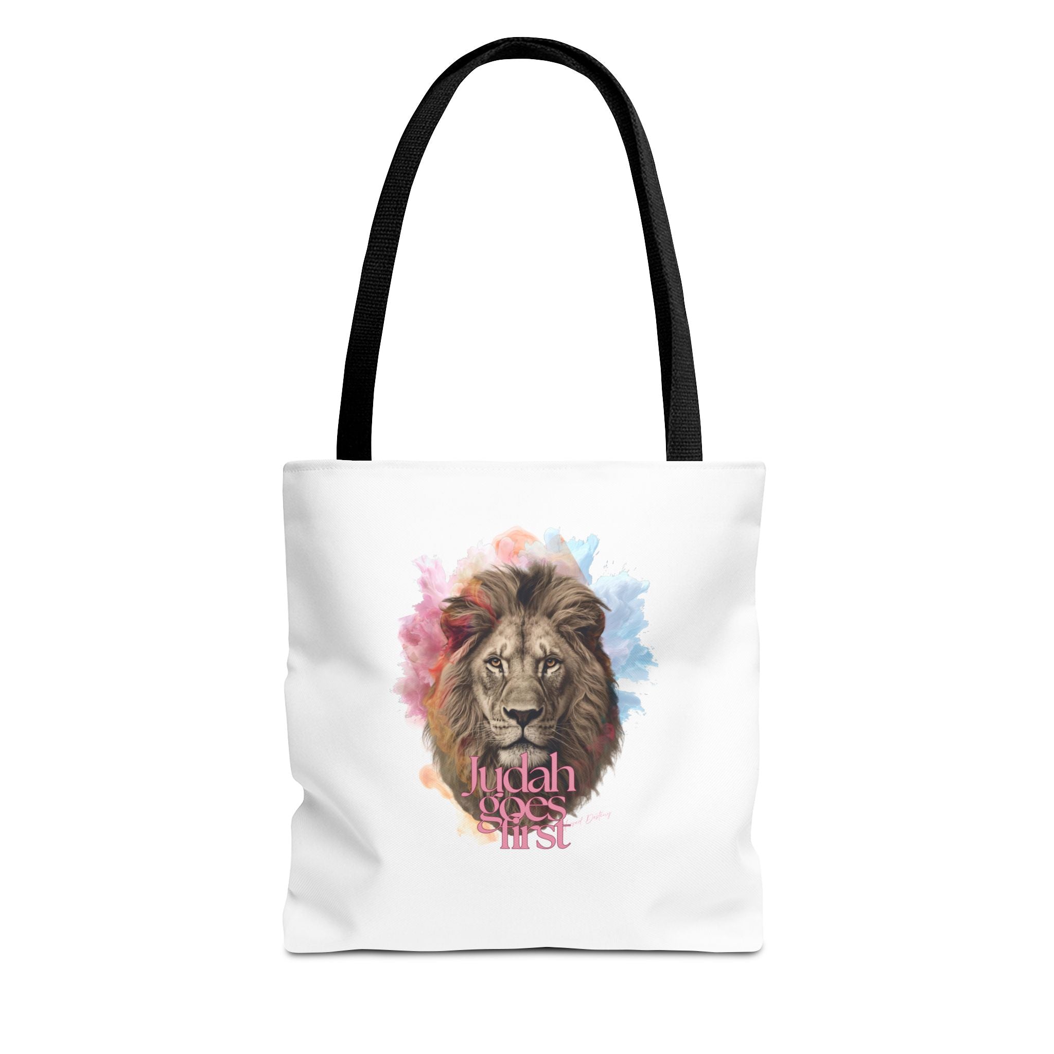 Lion Watercolor Tote Bag — "Judah" Bold Graphic Canvas Tote