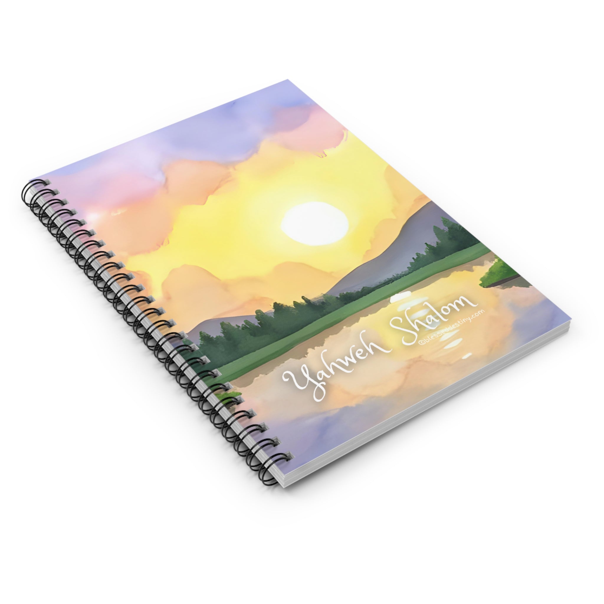 Spiral Notebook — 'Yahweh Shalom' Sunrise Journal (Ruled)