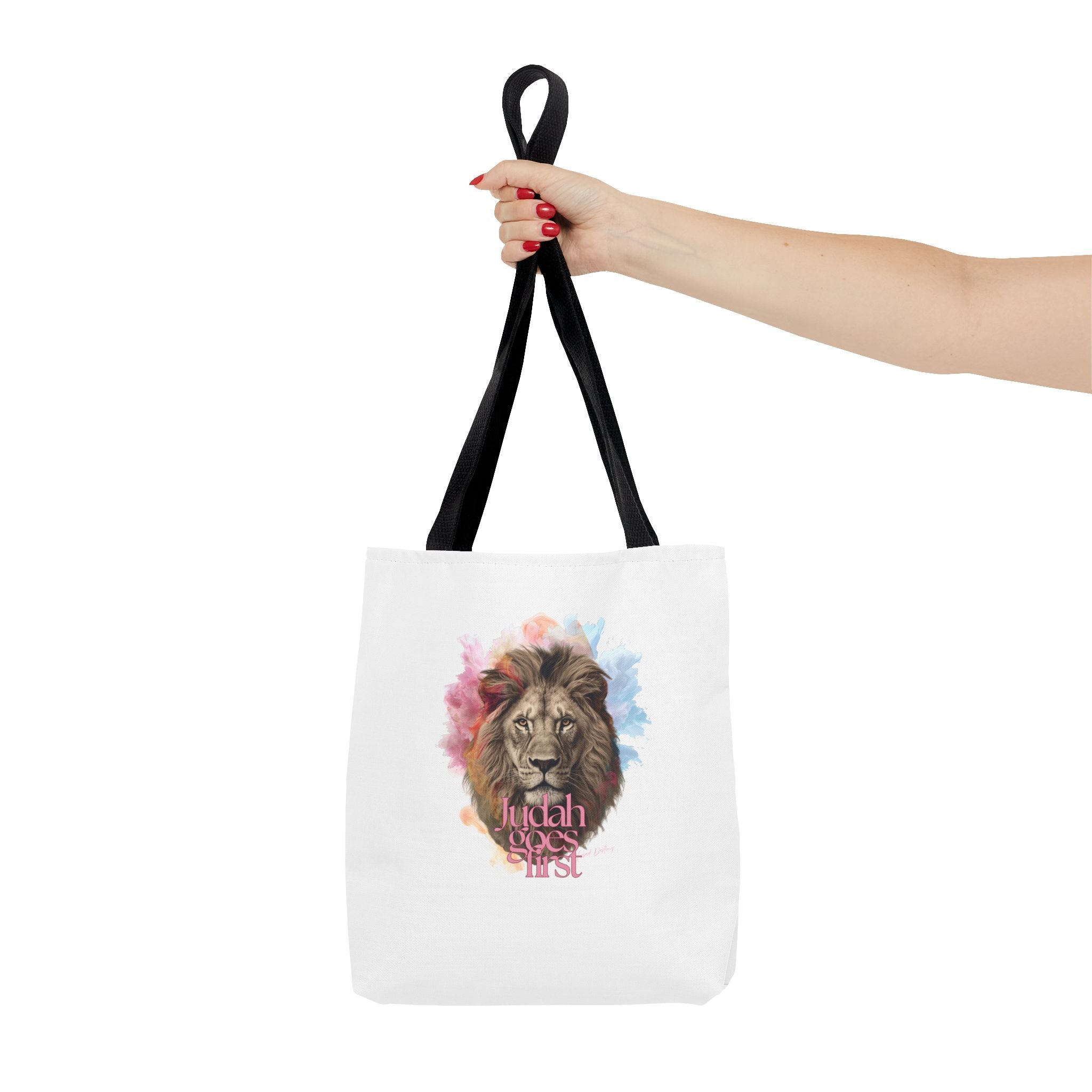 Lion Watercolor Tote Bag — "Judah" Bold Graphic Canvas Tote