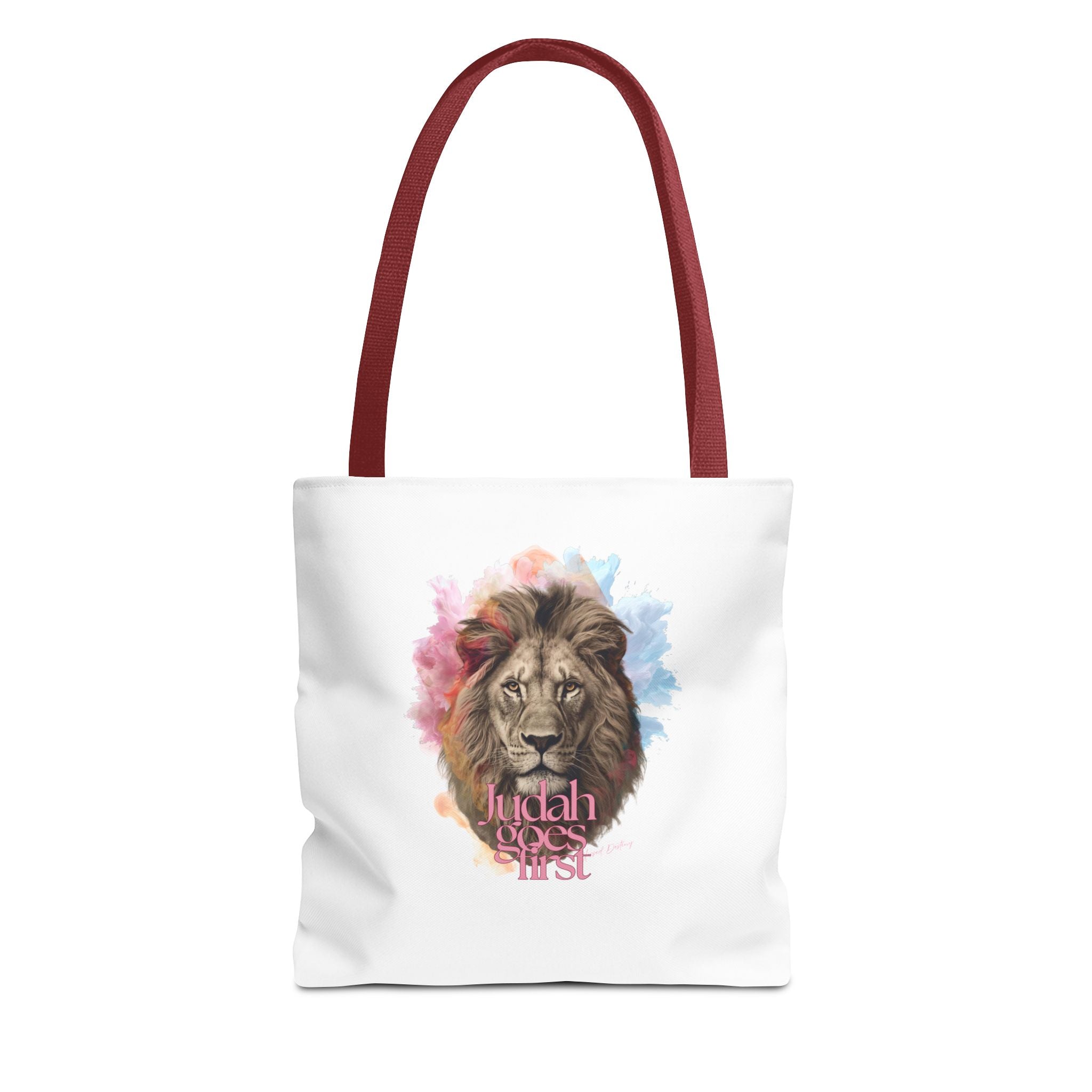 Lion Watercolor Tote Bag — "Judah" Bold Graphic Canvas Tote