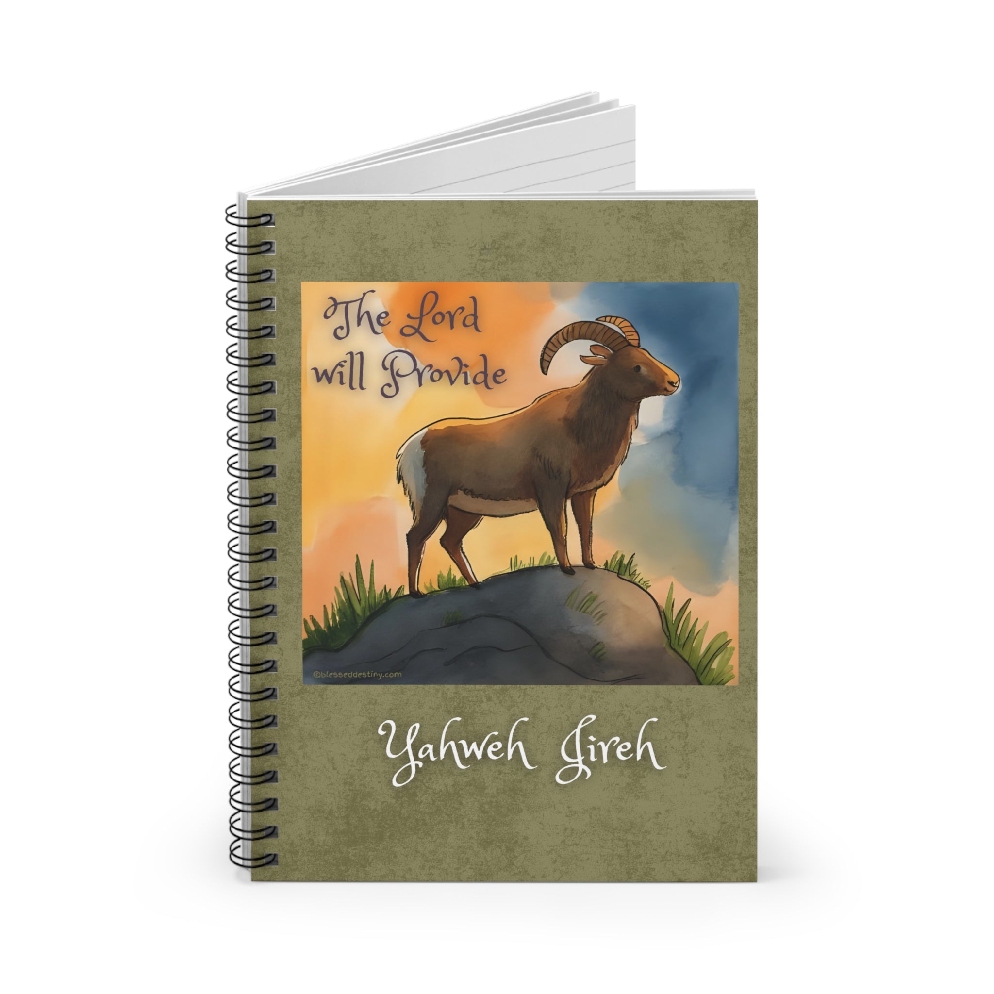 Spiral Notebook Yahweh Jireh — "The Lord Will Provide" Inspirational Journal