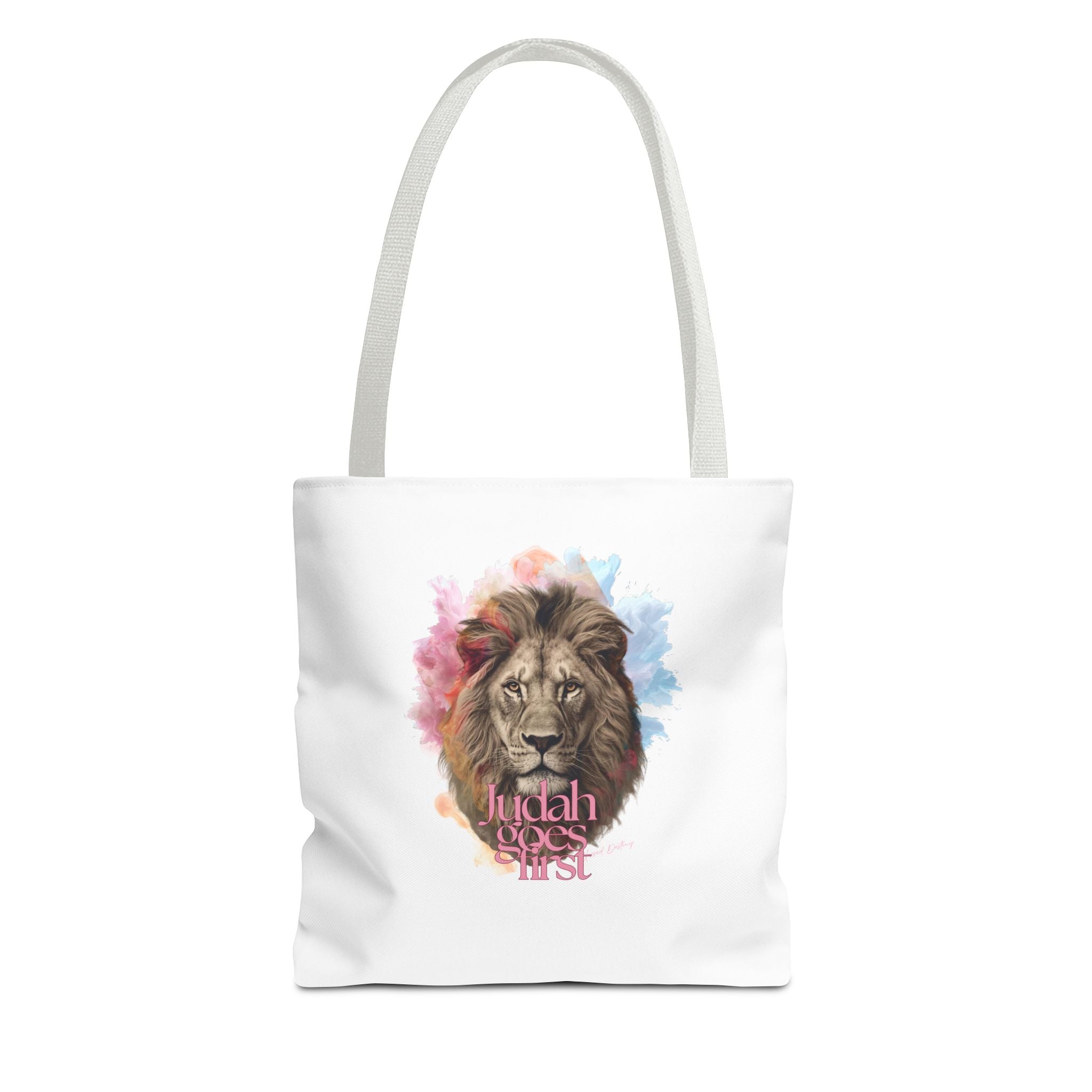 Lion Watercolor Tote Bag — "Judah" Bold Graphic Canvas Tote