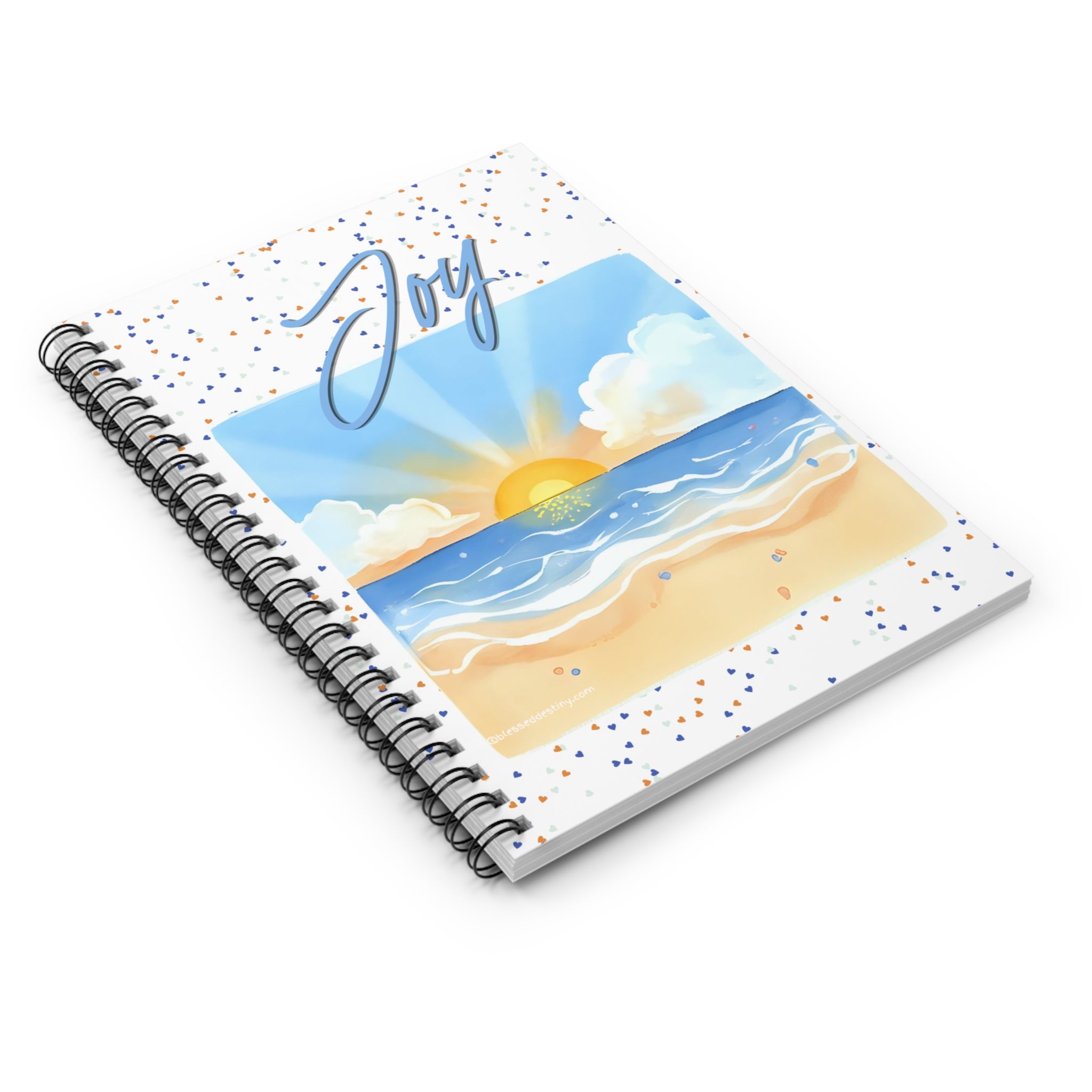 Spiral Notebook Joy Sunrise Beach — Ruled Lined Journal