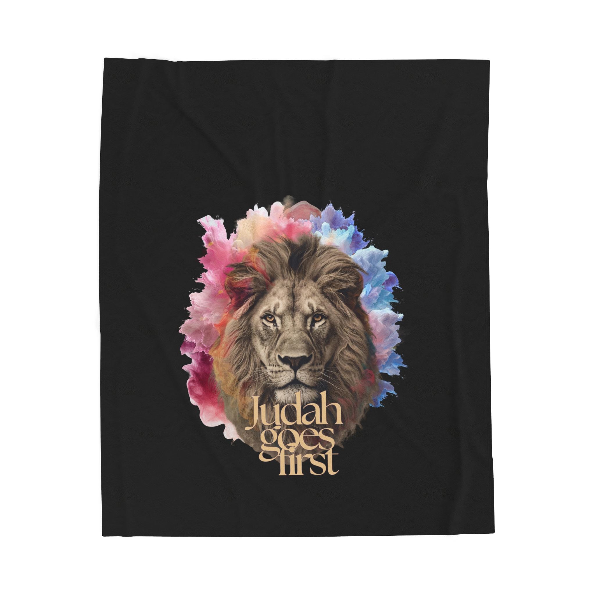 Judah Goes First Lion Velveteen Plush Blanket — Inspirational Christian Throw
