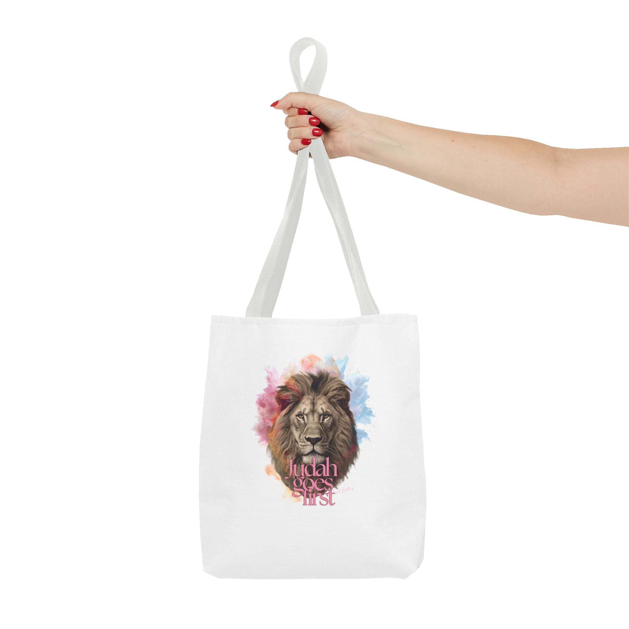 Lion Watercolor Tote Bag — "Judah" Bold Graphic Canvas Tote