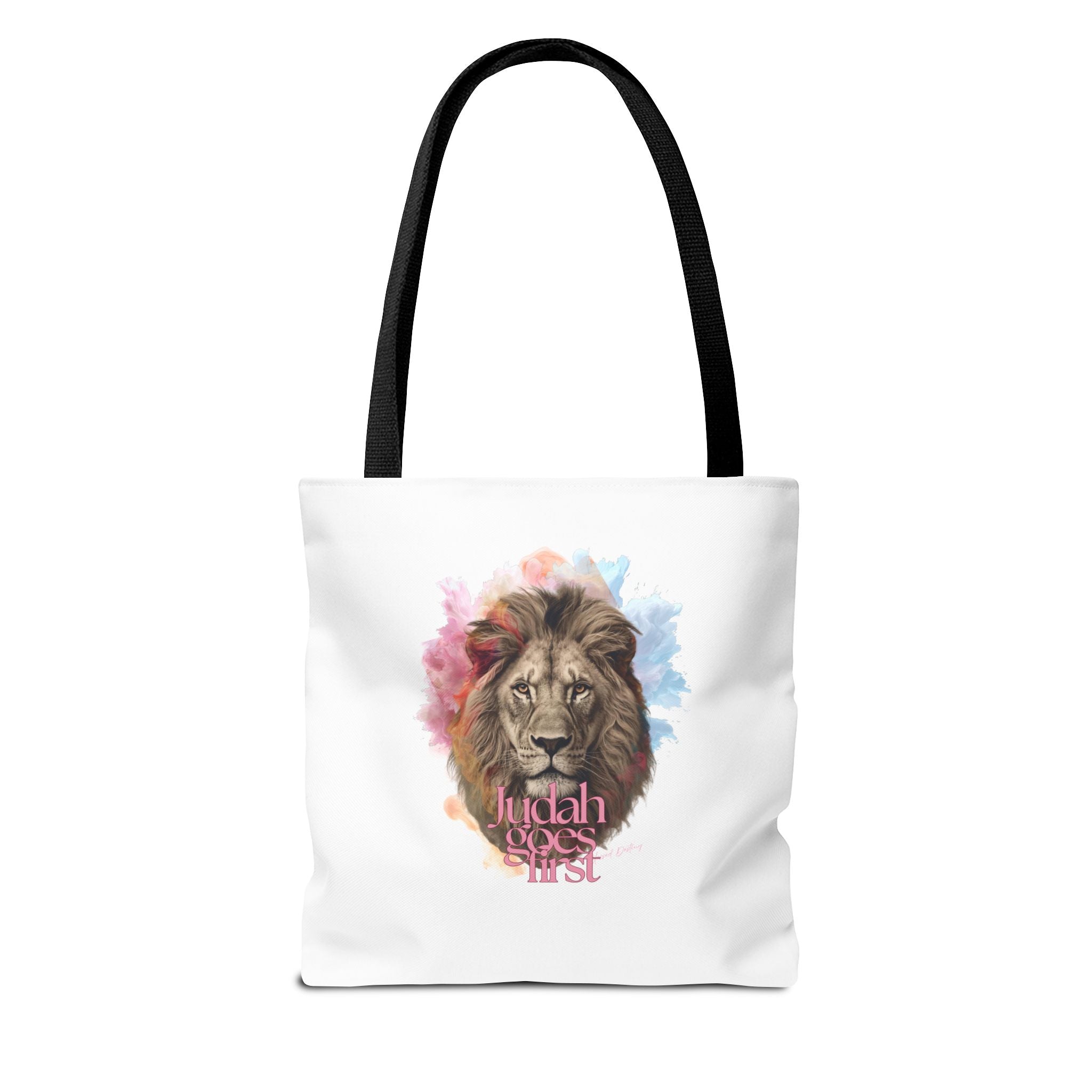 Lion Watercolor Tote Bag — "Judah" Bold Graphic Canvas Tote