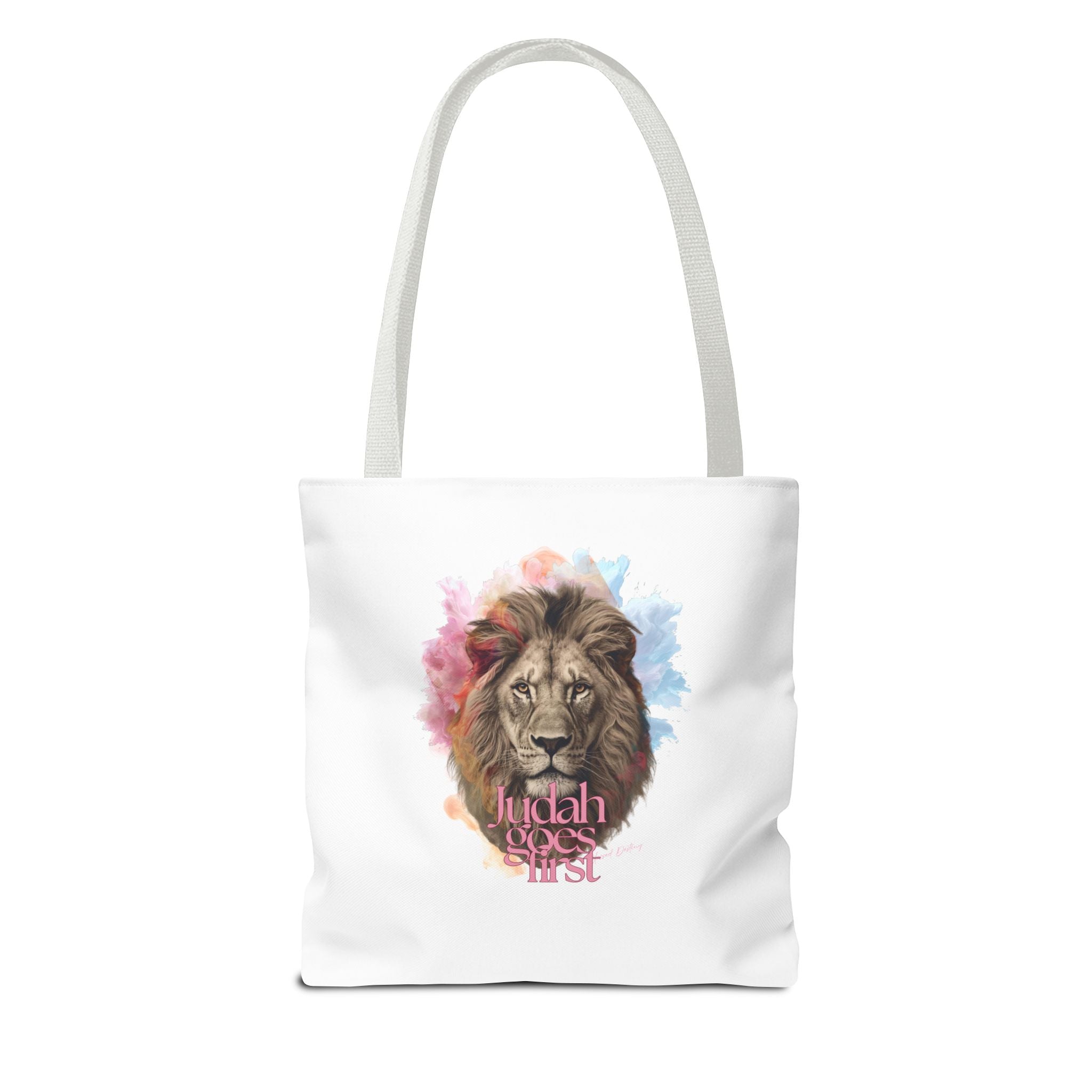 Lion Watercolor Tote Bag — "Judah" Bold Graphic Canvas Tote