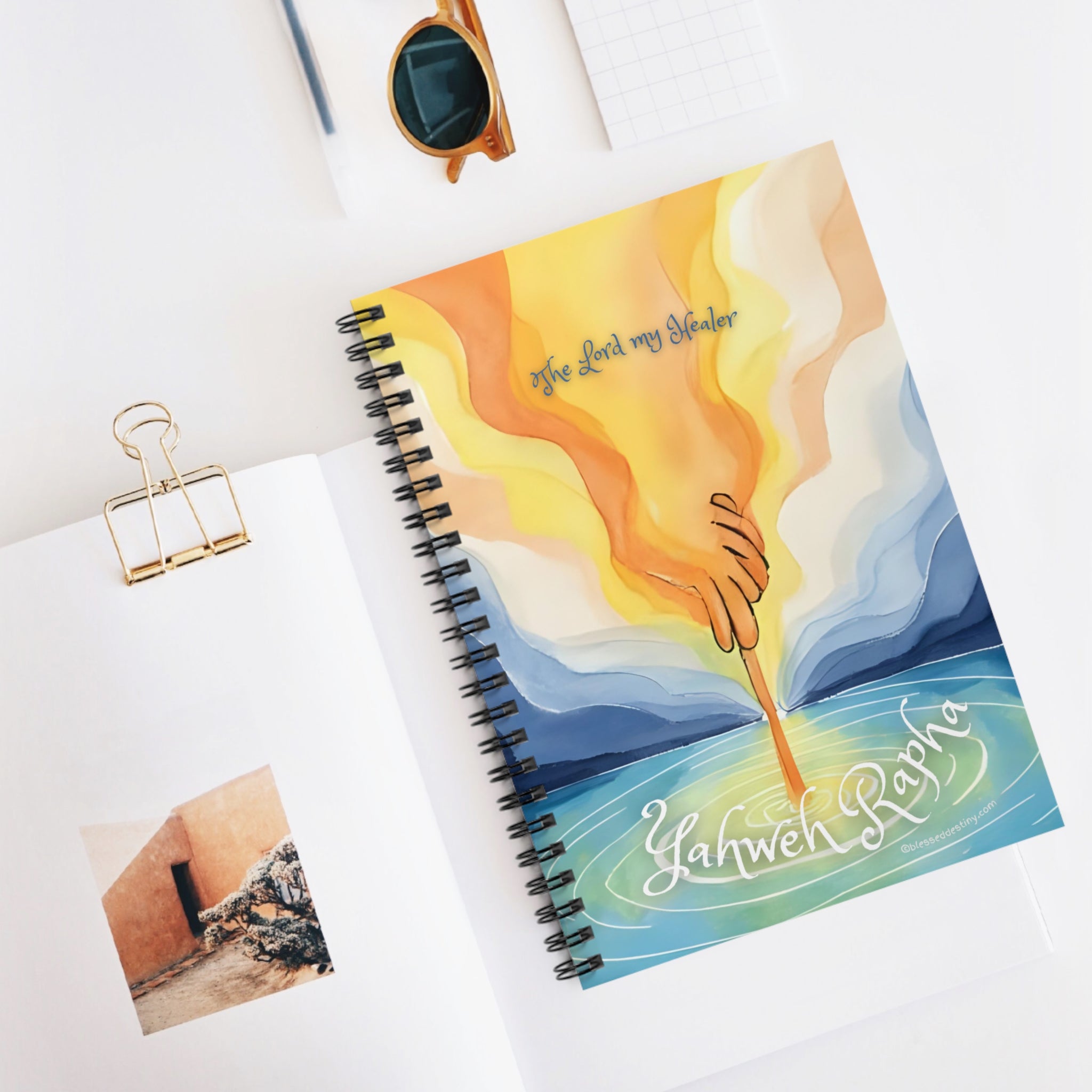 Spiral Notebook — “Yahweh Rapha” Christian Prayer Journal (Ruled)