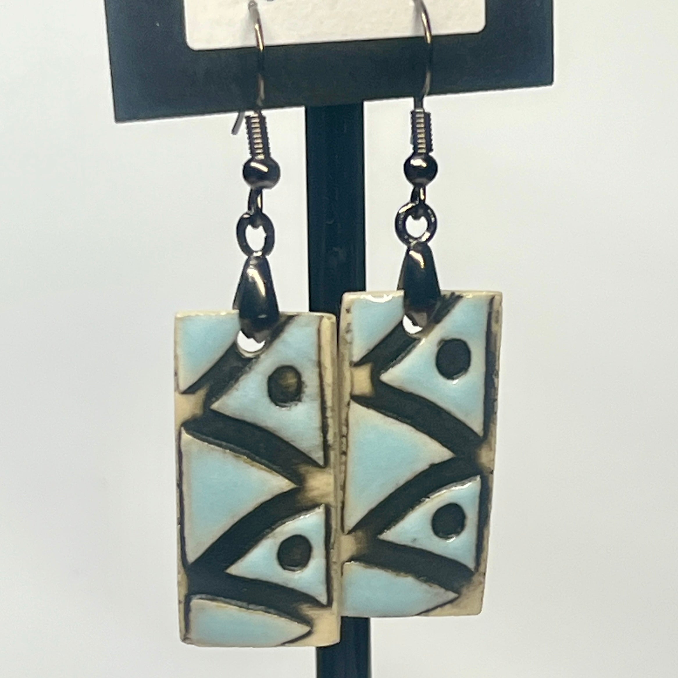 Ceramic Earrings Rectangular