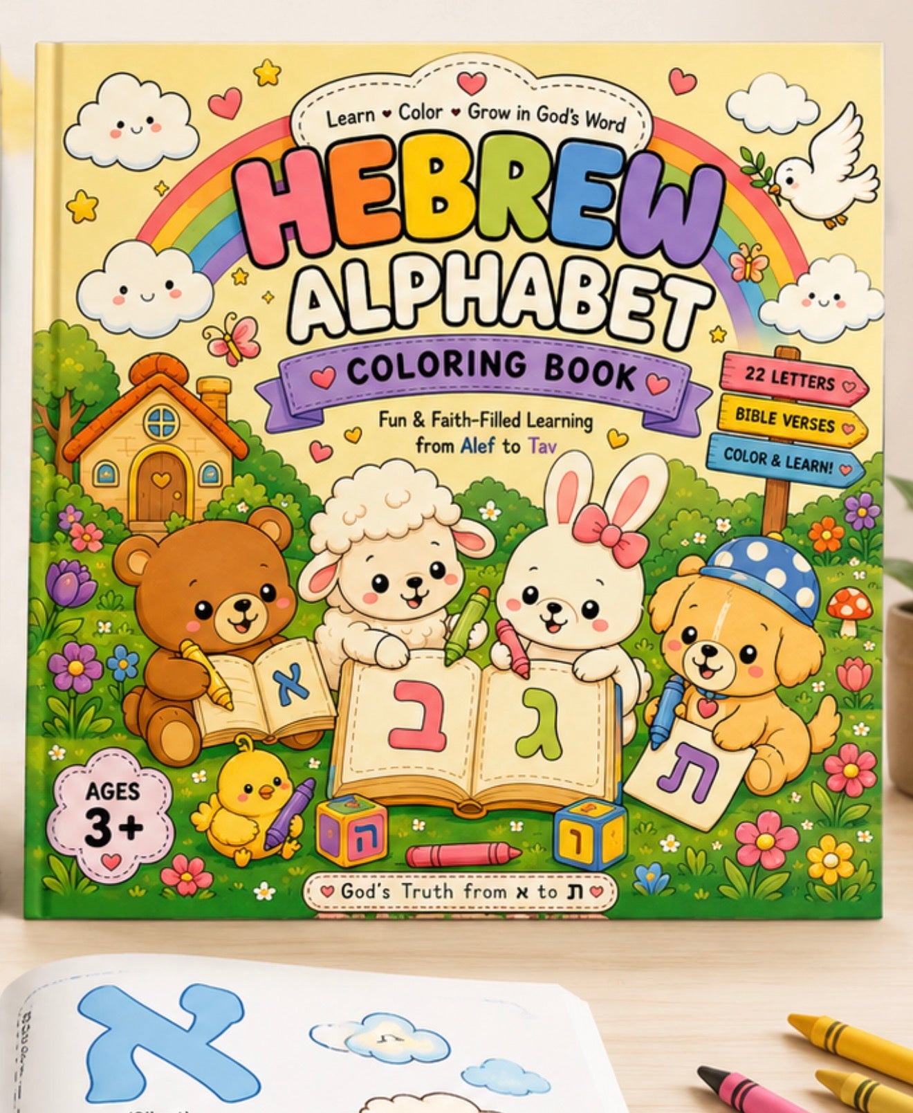 Hebrew Alphabet Coloring Book