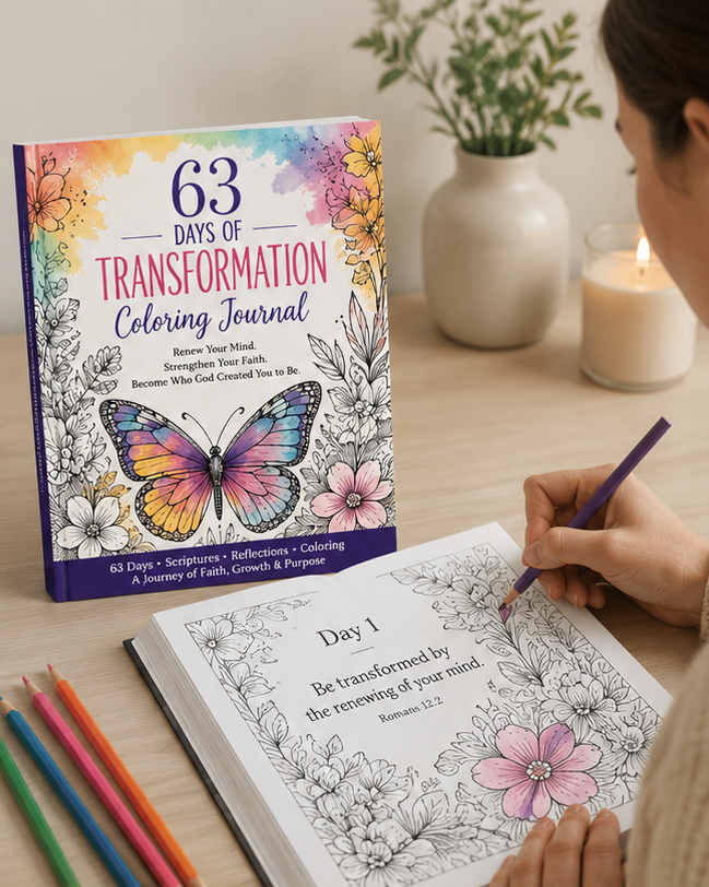 63 Days of Transformation Coloring Journal - Printed Book or e-book