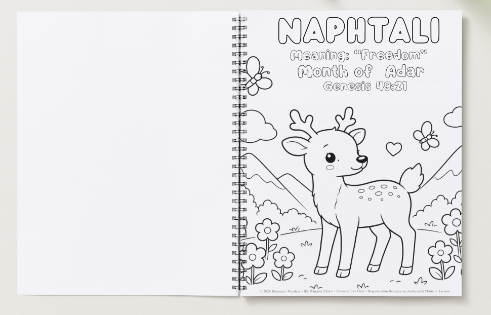 Hebrew Calendar Coloring Book